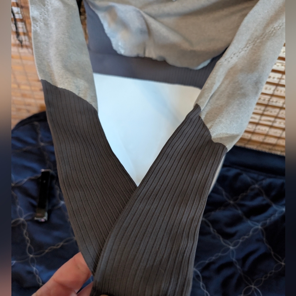 Gray Lightweight Pullover with Subtle Ribbing - Picture 8 of 17